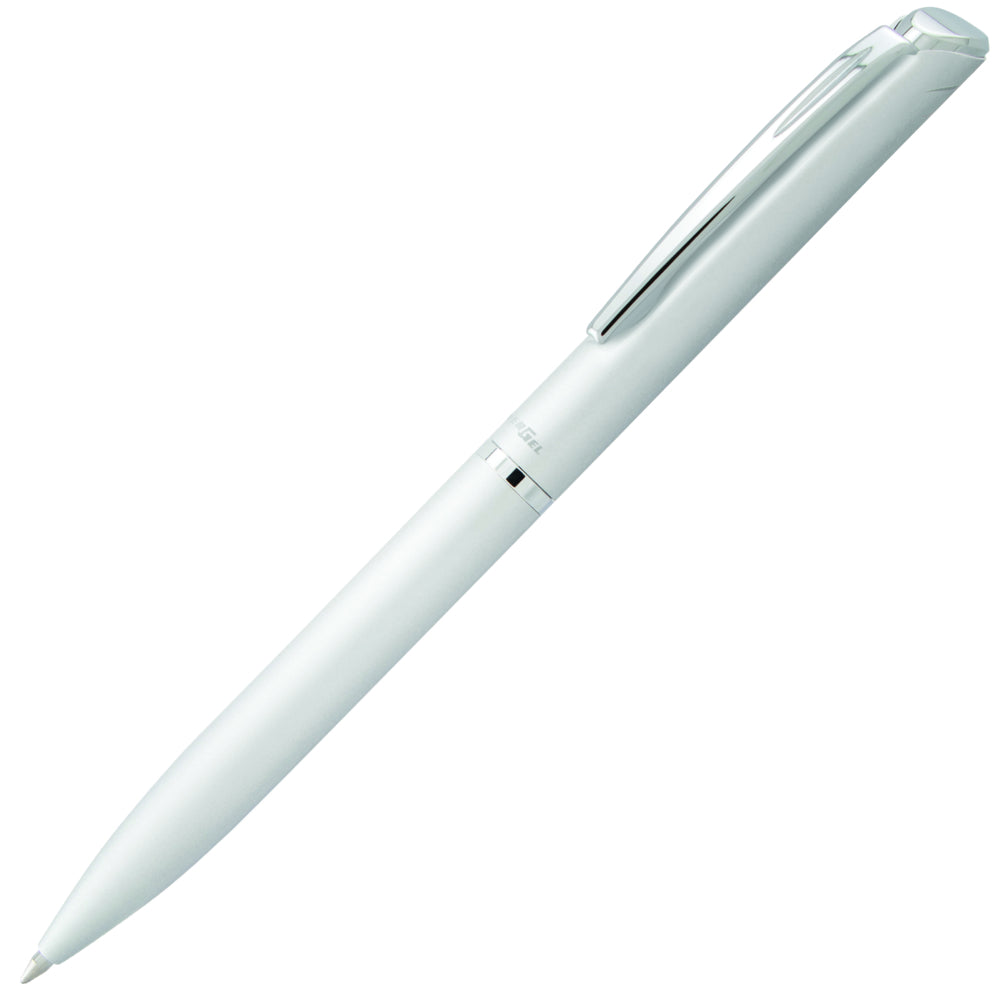 Pentel EnerGel Retractable Liquid Gel Pen - 0.7mm - Silver Barrel - Black Ink