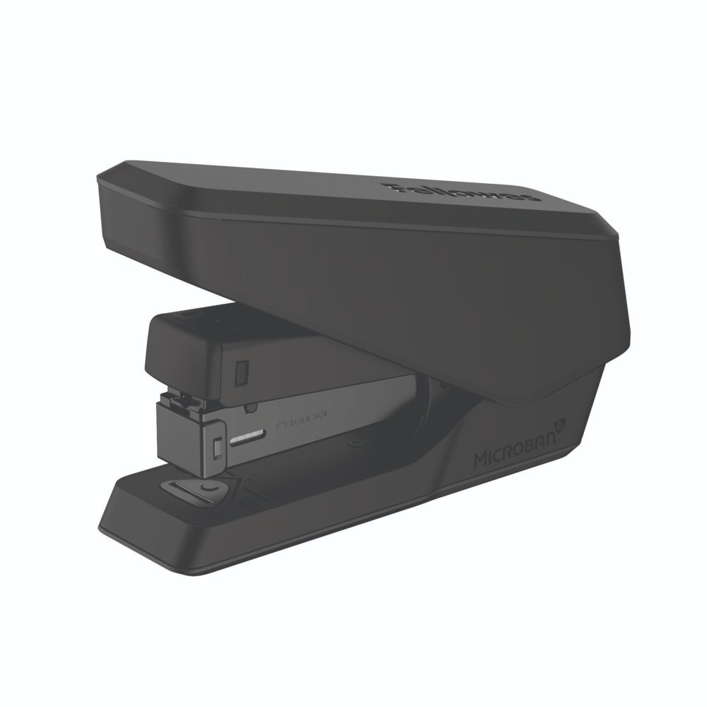 Fellowes LX840 Half Strip EasyPress Antimicrobial Stapler - Black