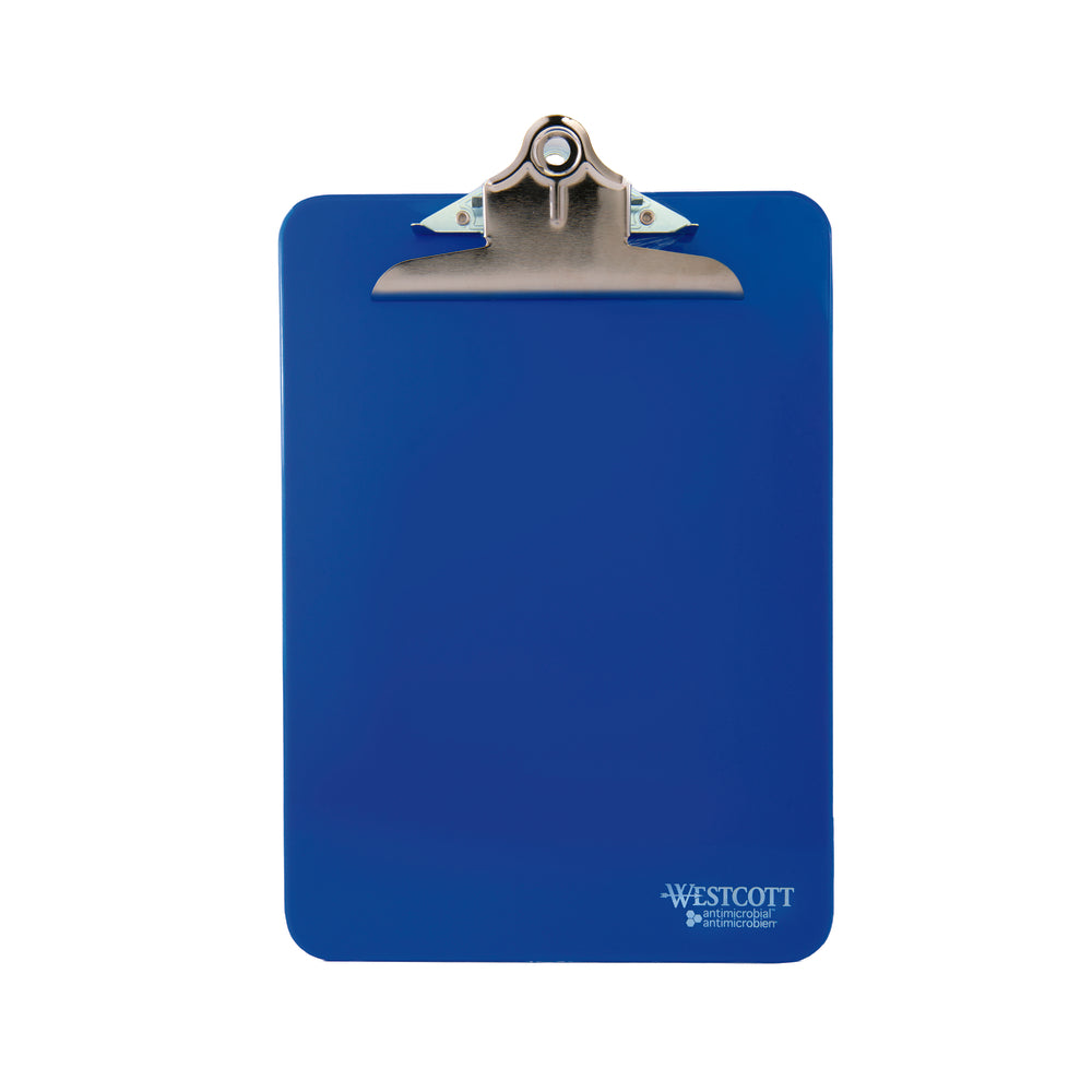 Westcott Heavy-Duty Letter Size Plastic Clipboard with Antimicrobial Protection