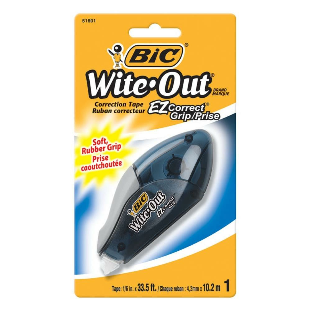 Ruban correcteur BIC Wite-Out EZ Correct Grip - Blanc - Résistant aux déchirures