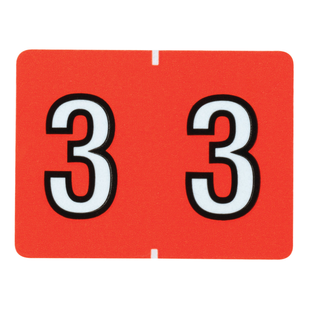 Étiquettes de classement Pendaflex à onglet numérique orange foncé - Paquet de 3 - 500