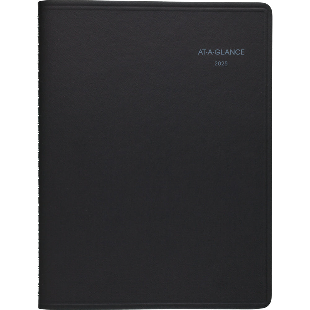 AT-A-GLANCE 2025 QuickNotes Weekly/Monthly Appointment Book - 10-7/8" H x 8-1/4" W - Black - Bilingual