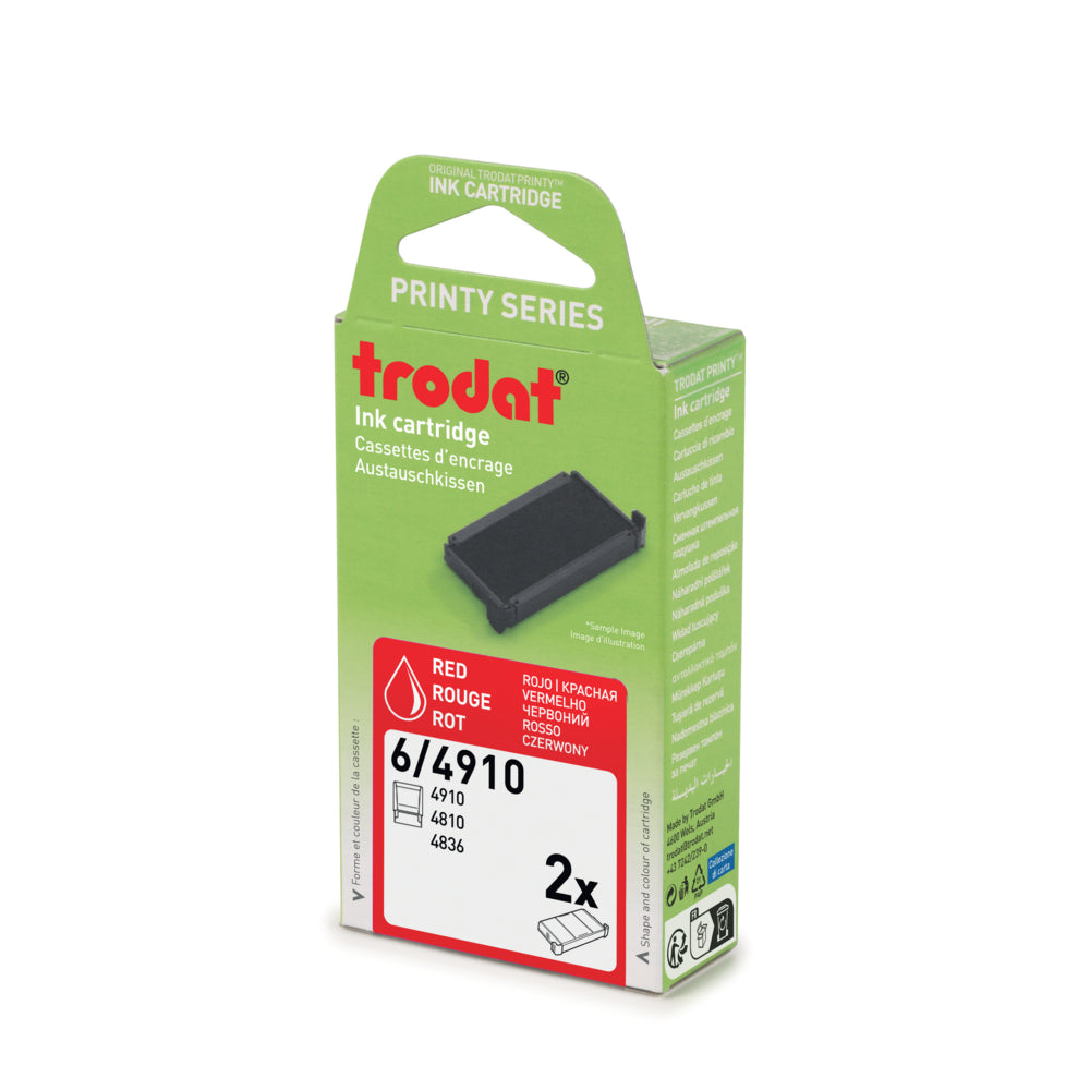 Trodat SWOP Pad - 6/4910 - Red - 2 Pack
