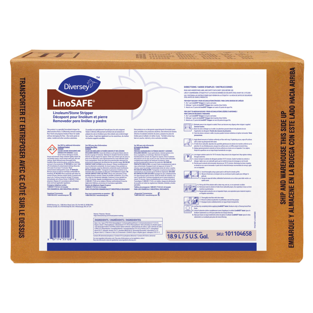 Diversey LinoSafeLinoleum Stripper - 18.9L