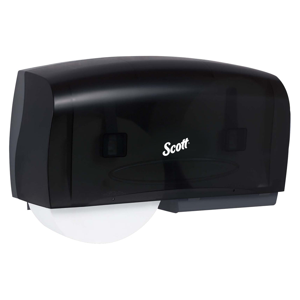 Scott Essential High Capacity Coreless JRT Twin Toilet Paper Dispenser (09608) - Black