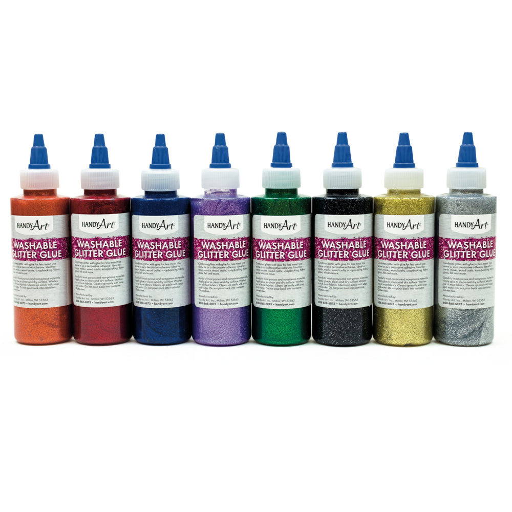 Washable Glitter Glue Set - 8 - 4oz
