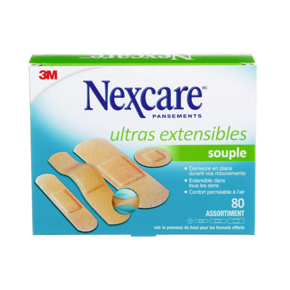 Nexcare Comfort Bandages - Assorted Sizes - 80 Pack