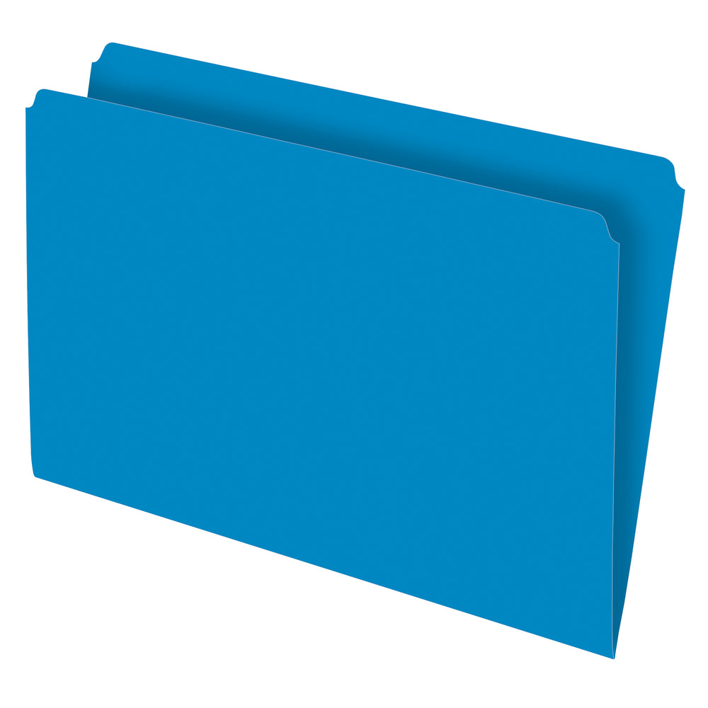 Chemises verticales couleur Pendaflex à coupe droite - Format légal - Bleu - Paquet de 100