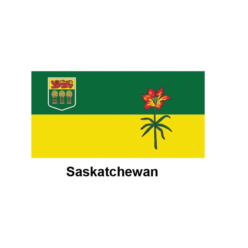 Drapeau Flying Colours de la Saskatchewan – 91 cm (l) x 183 cm (L) (36-007236HM)