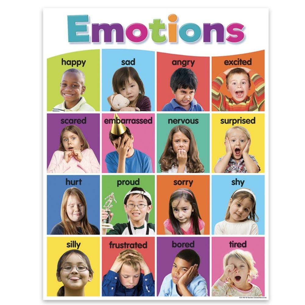 Ressources créées par l'enseignant : Tableau des émotions colorées, 43,2 cm x 55,6 cm