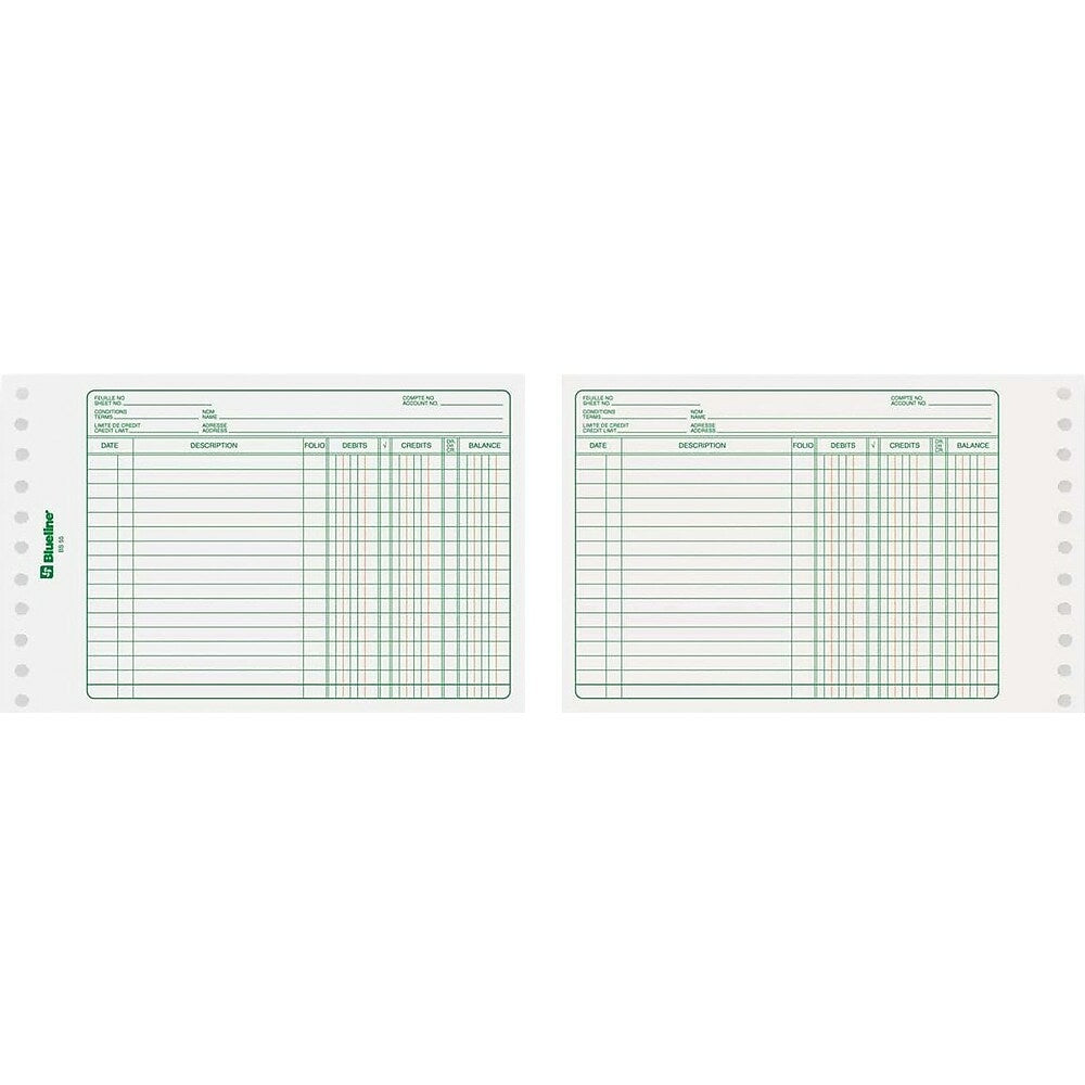 Feuilles de recharge Blueline BS55 pour système Mini Ledger