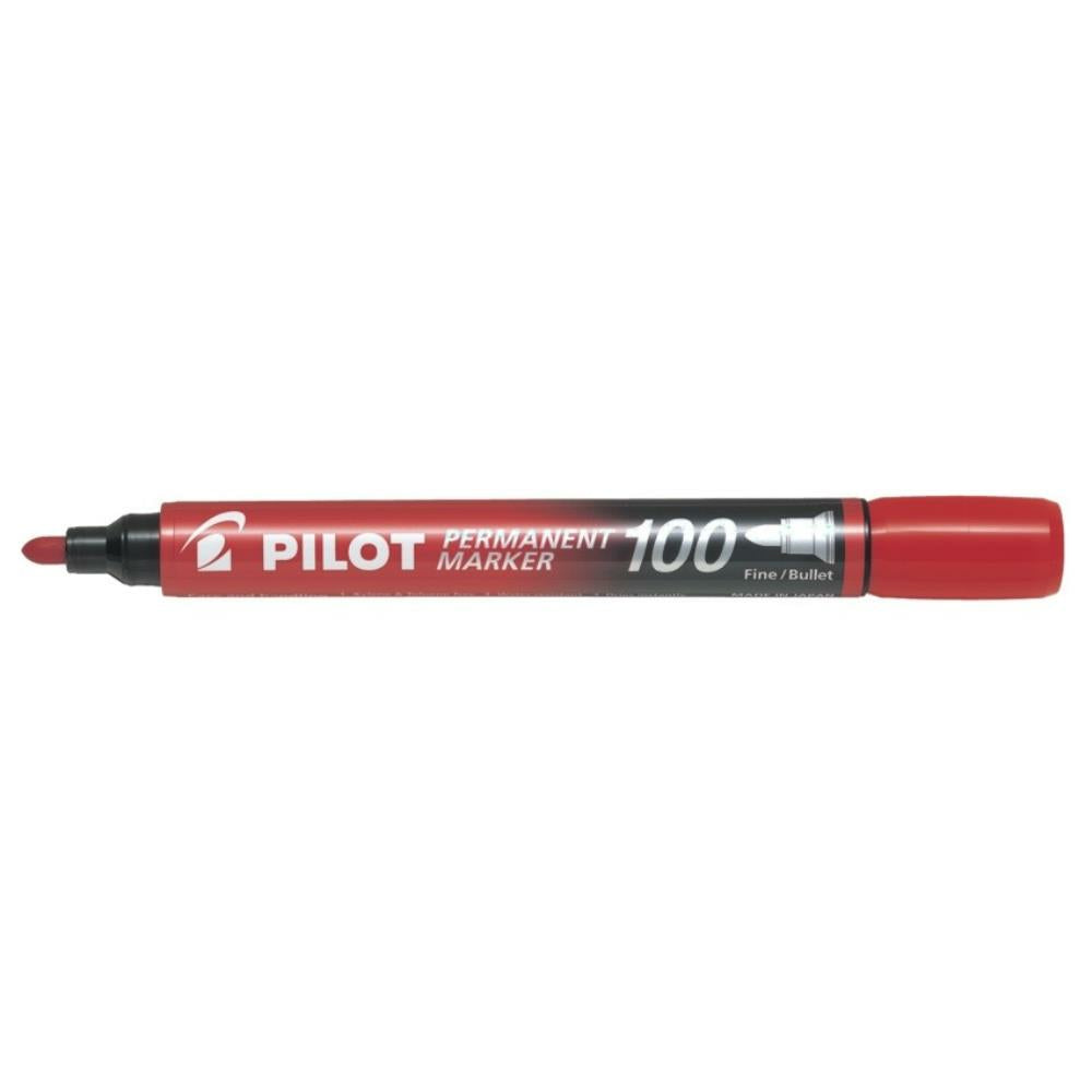 Marqueur permanent, pointe ogive, rouge, 12/boîte, Pilot