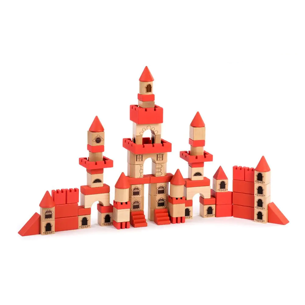 Miniland - Ensemble de châteaux empilables éducatifs de 100 pièces