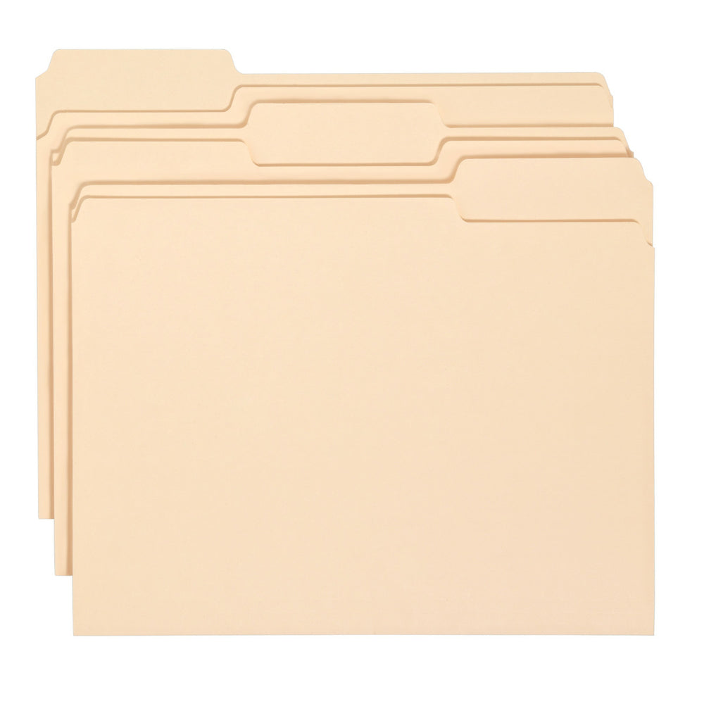 Smead File Folder - 1/3-Cut Tab - Letter - Manila - 100 Pack