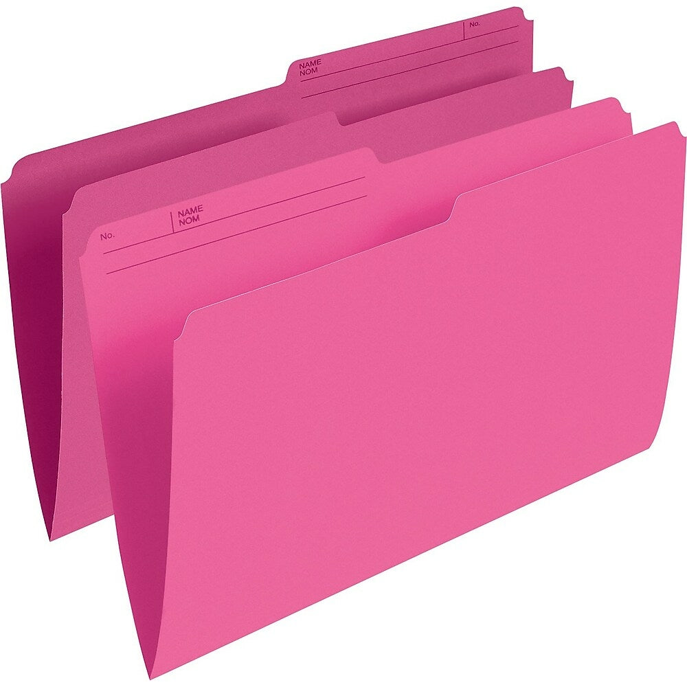 Staples - Chemises roses coupe 1/2, format légal, paquet de 100