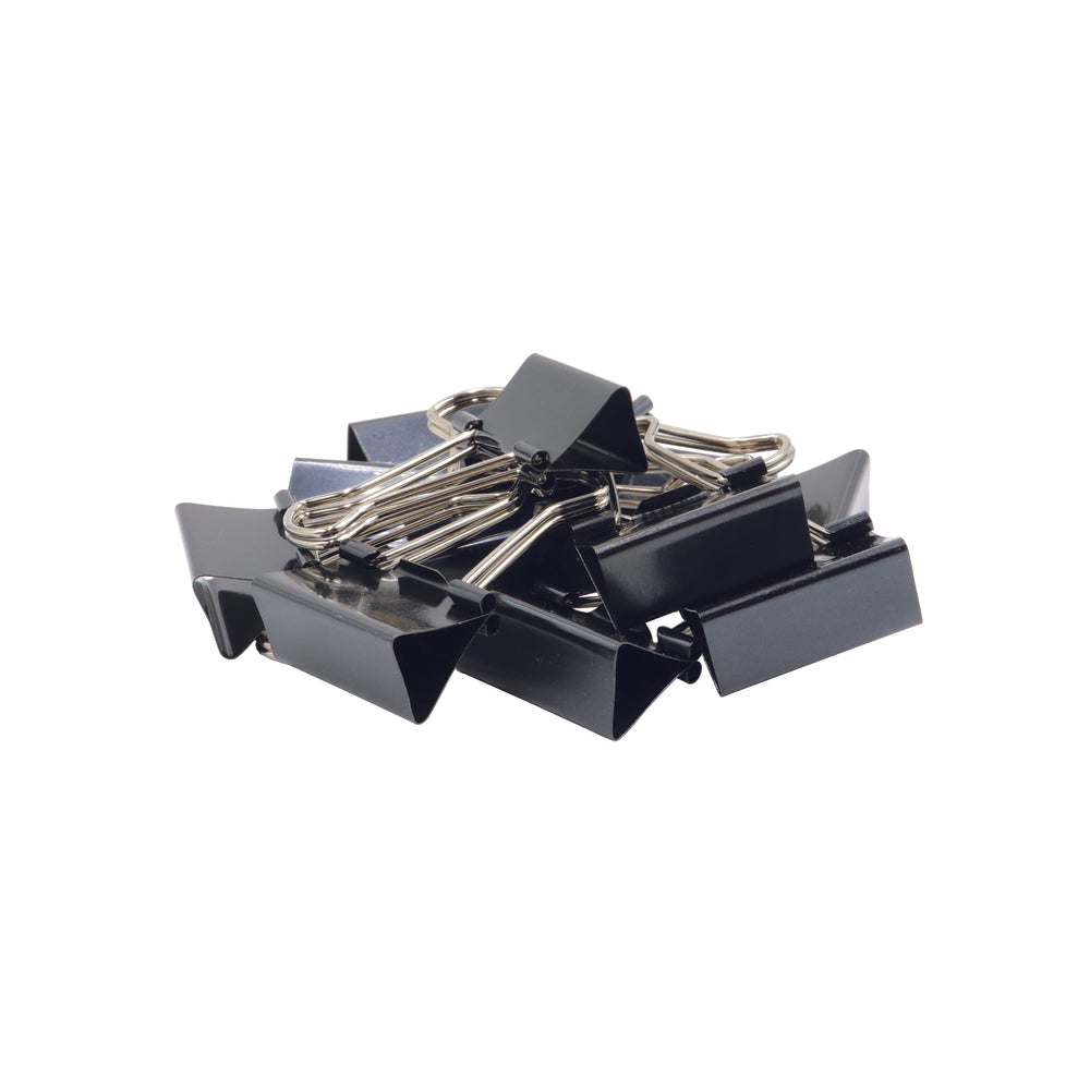 Pinces pliantes noires Westcott - 32 mm (1-1/4 po) - Paquet de 12