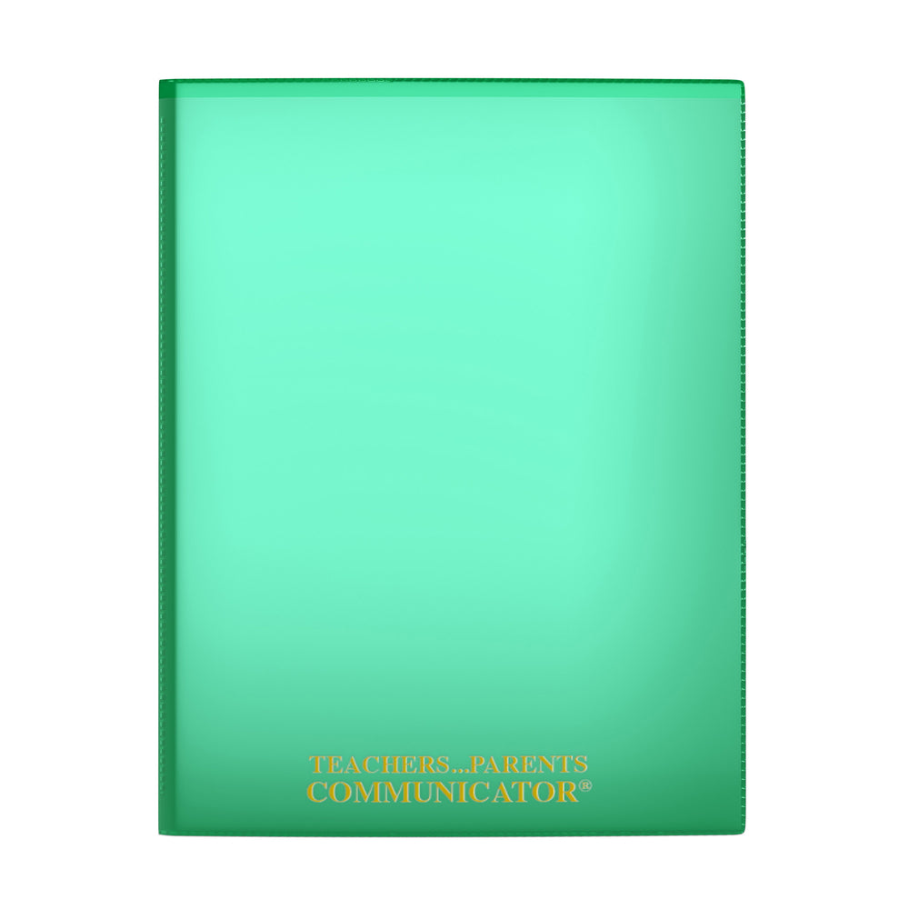 Chemises de communication Nicky's - Anglais - Format lettre - Vert métallisé - Paquet de 10