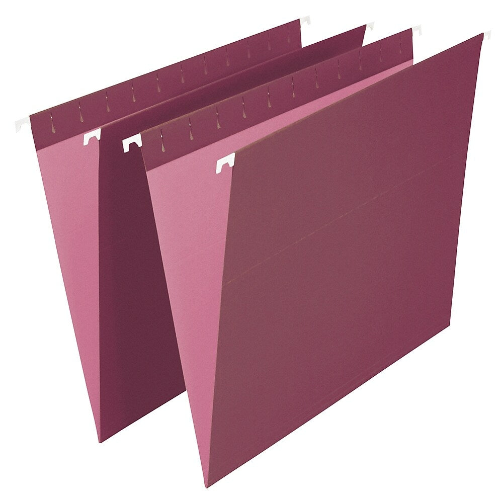 Chemises suspendues Staples bordeaux - Format lettre - Paquet de 25