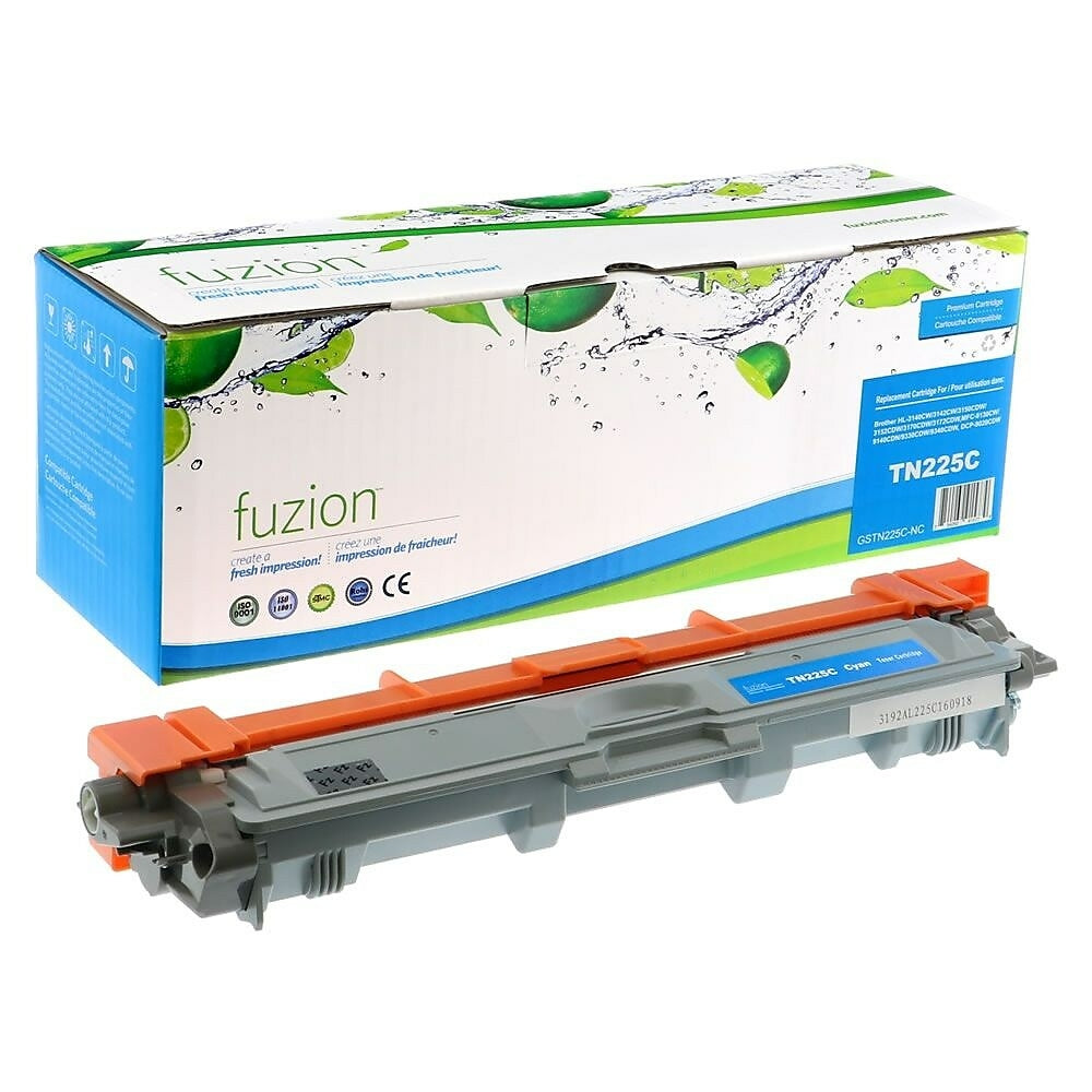 Cartouche de toner compatible Fuzion Brother TN225C – Rendement élevé – Cyan
