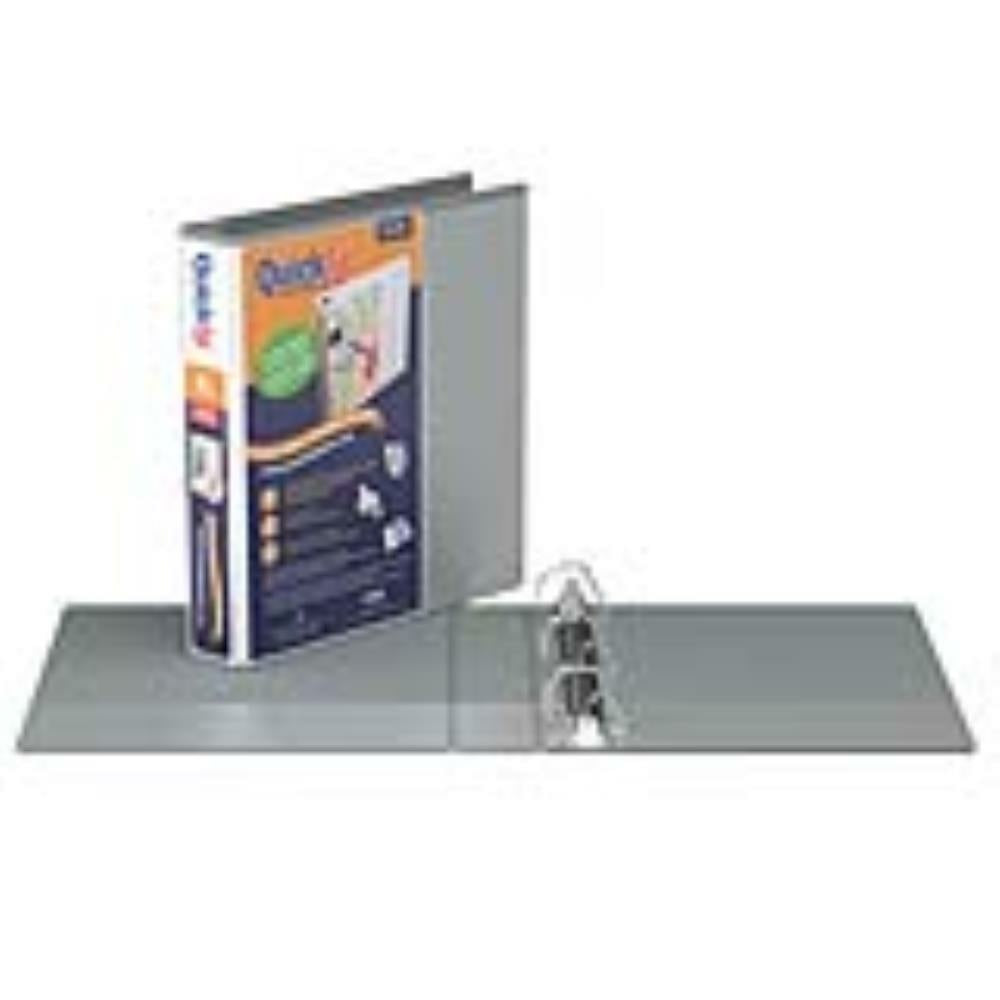 Classeur à anneaux en D Quickfit de Davis Group, 1-1/2', gris