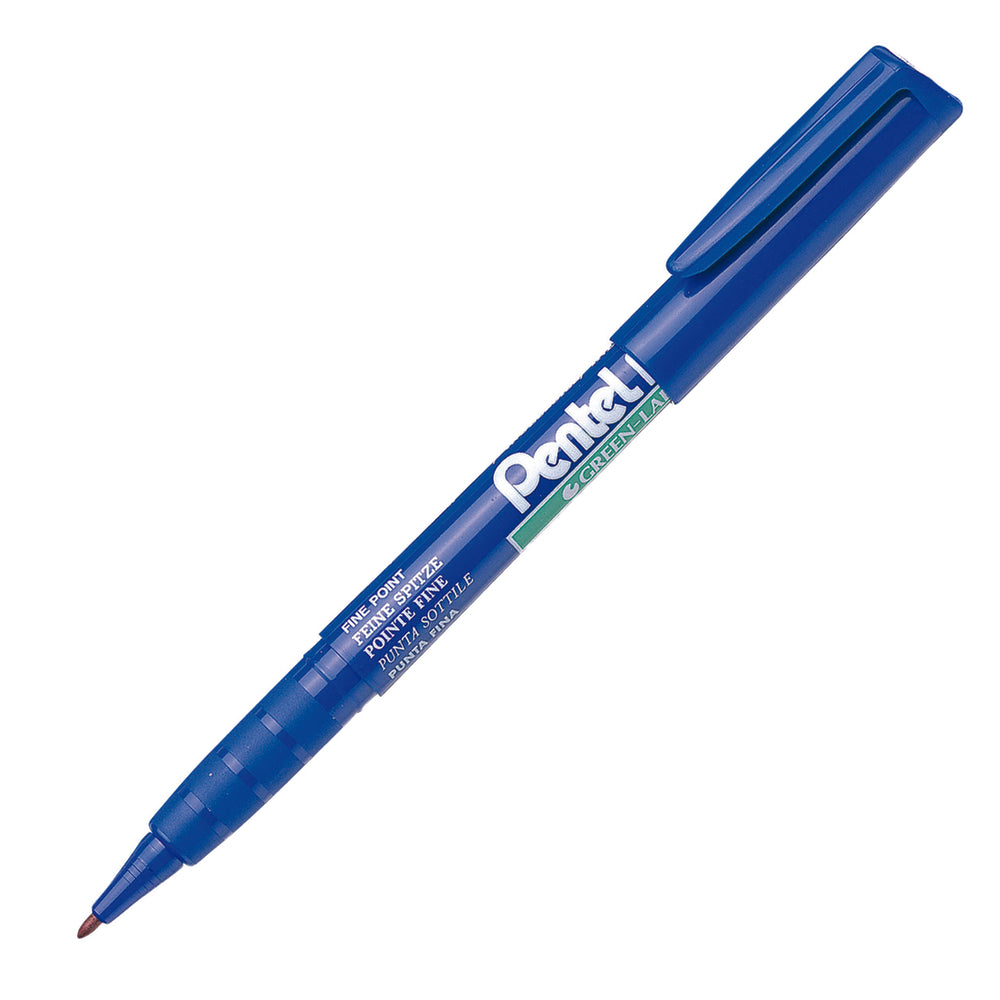 Marqueur permanent Pentel NMS50 Green Label - Pointe fine - Bleu