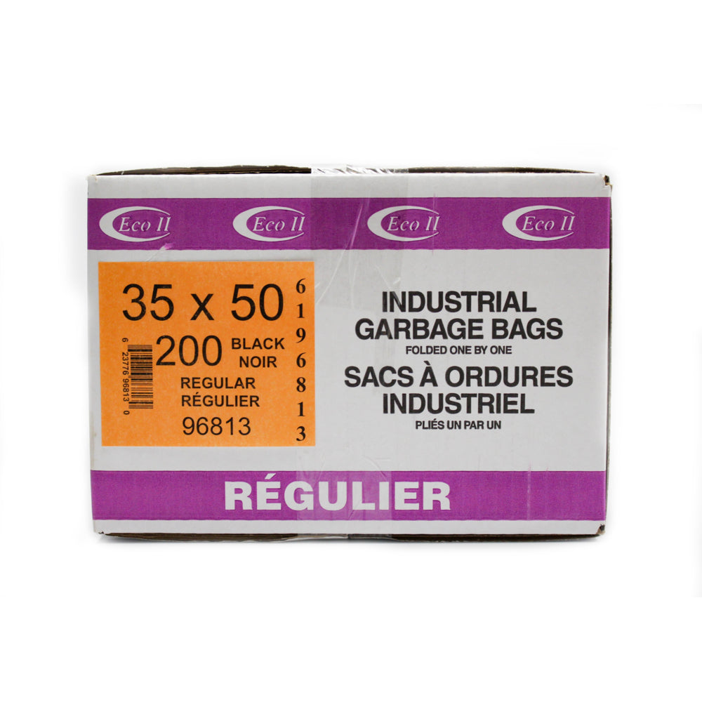 Sacs à ordures, Régulier, 35x50, Noir, Paquet de 200