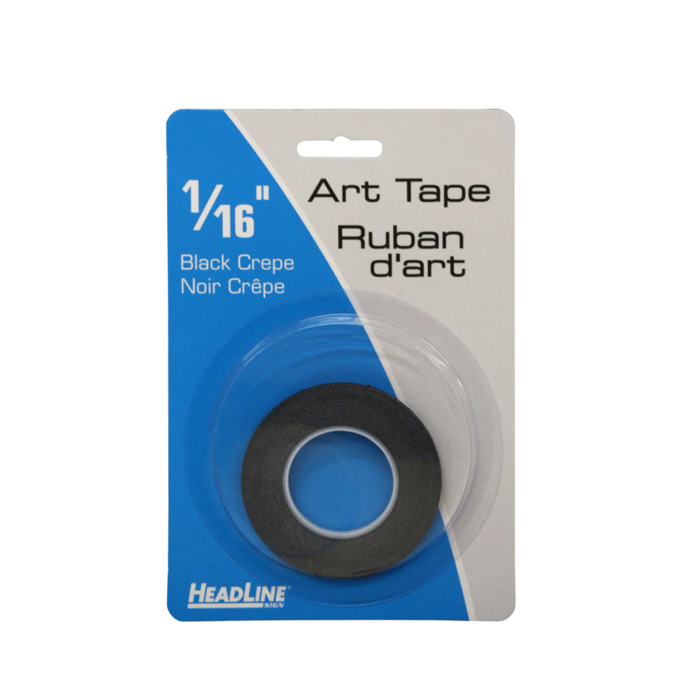 Headline Sign Graphic Art Tape - 1/16" x 603" - Black