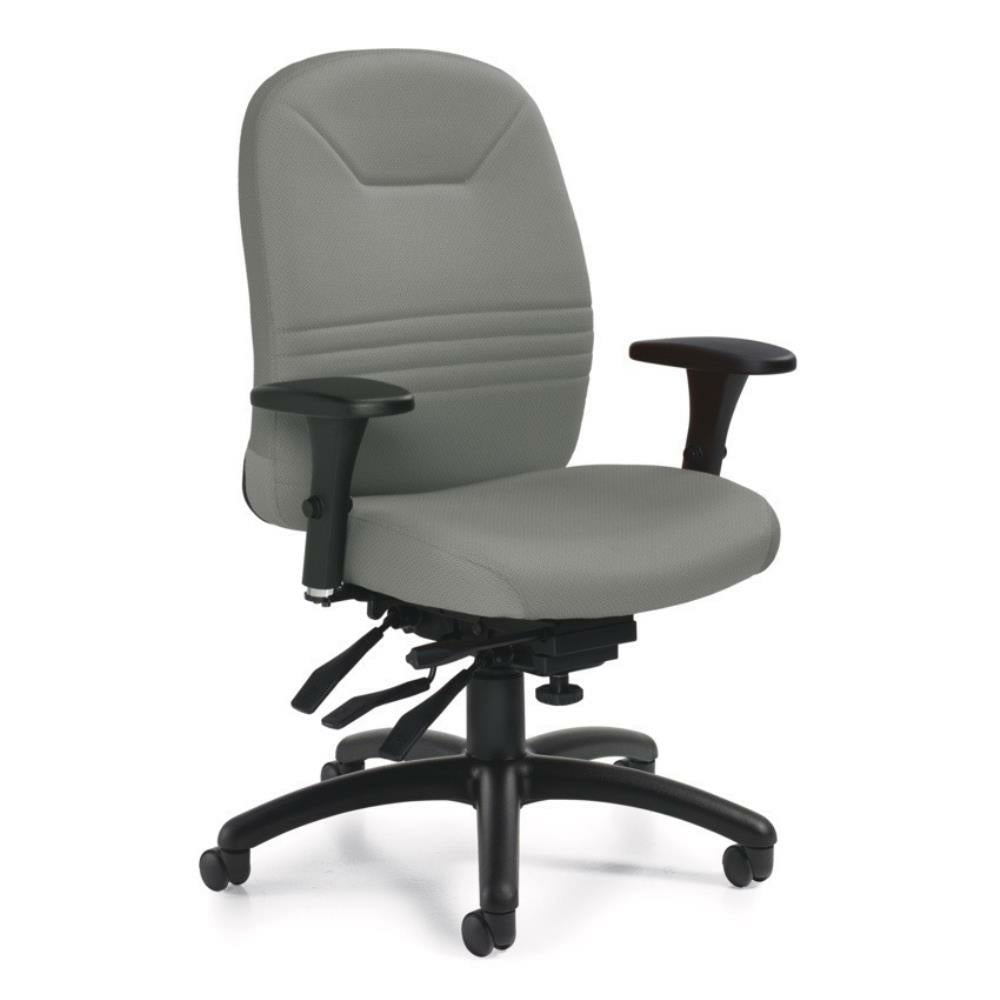 Chaise grise à dossier ultra haut Comfort-Time