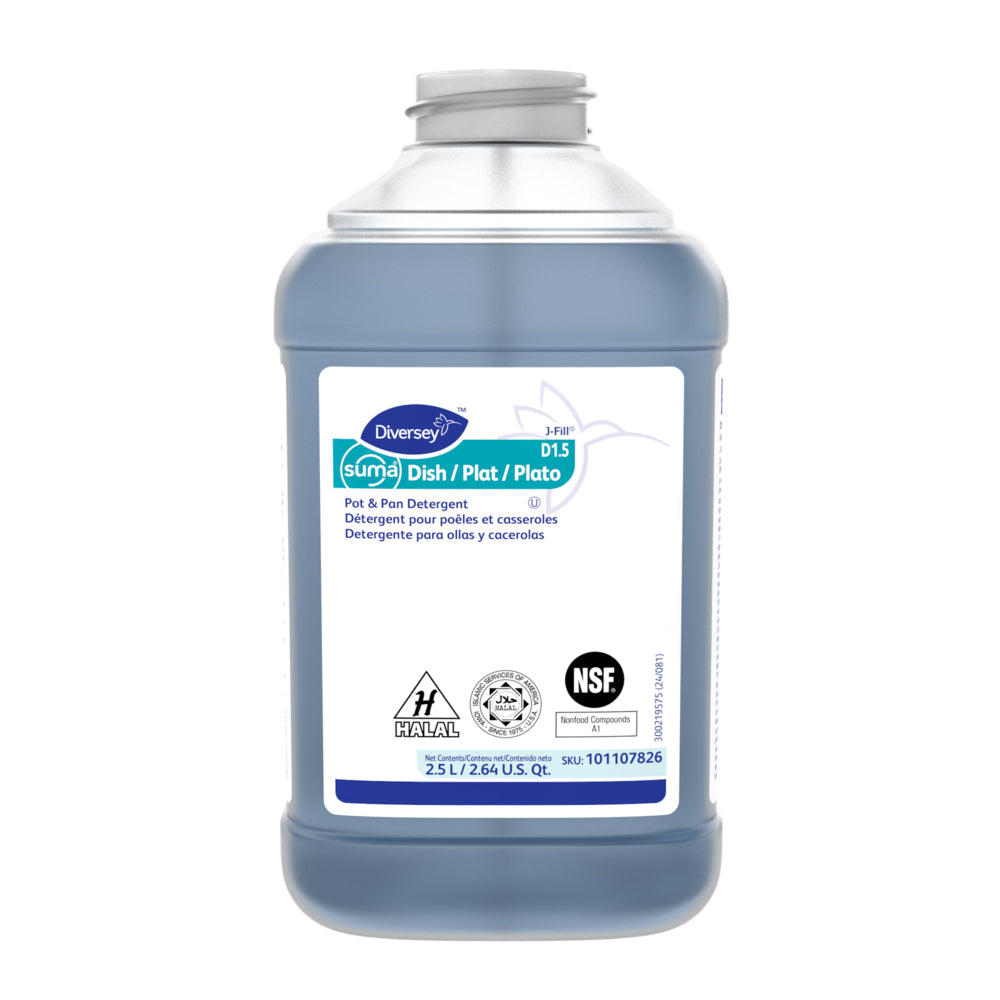 Détergent pour casseroles et poêles Suma D1.5, 2,5 L, paquet de 2