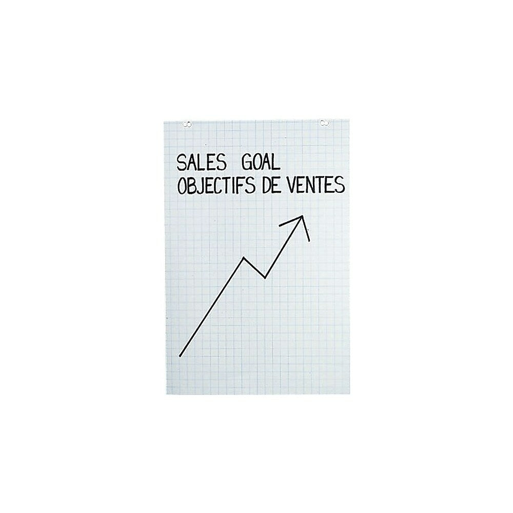 Bloc-notes à quadrillage Staples de 2,5 cm (1 po), 61 cm (24 po) x 90 cm (35 1/2 po), blanc uni