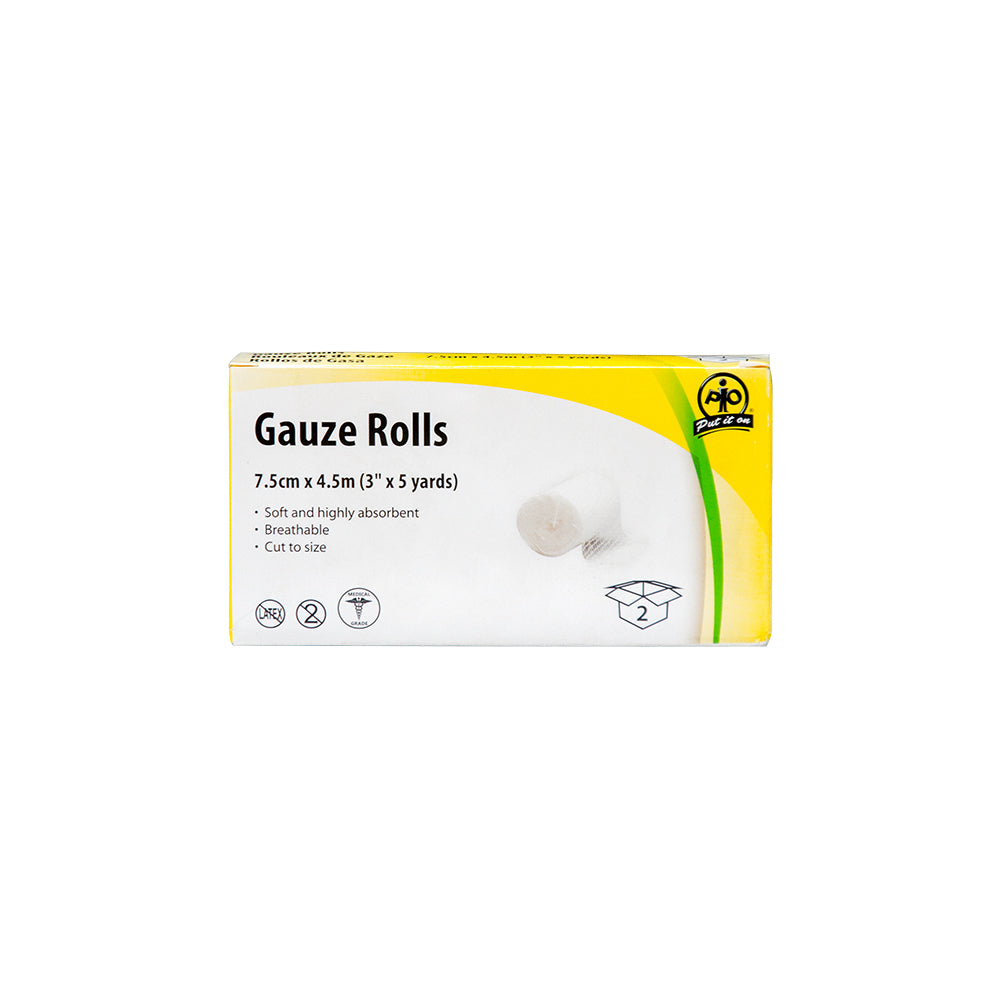 Wasip Gauze Roll - 7.5cm x 4.5m - 2 Pack