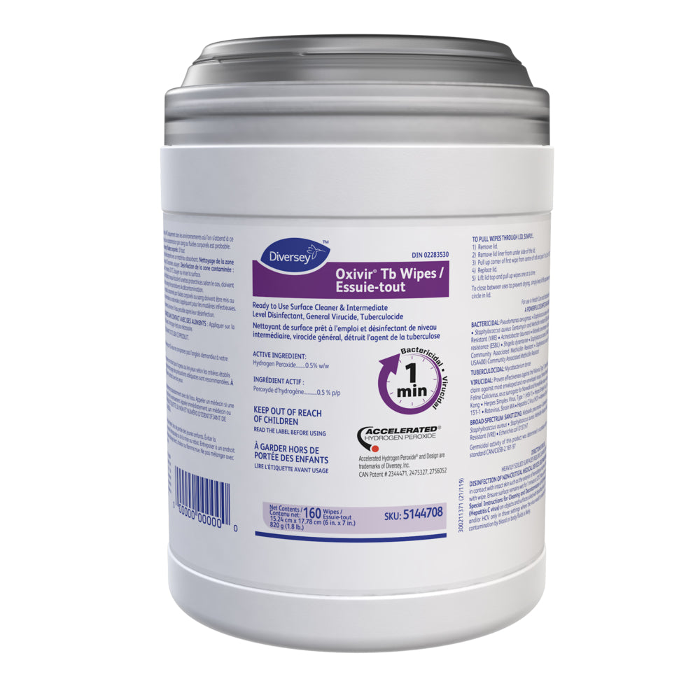 Lingettes Diversey Oxivir Tb - 160 lingettes