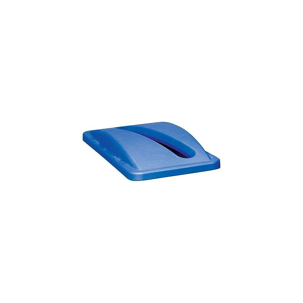 Couvercle de recyclage de papier Rubbermaid SlimJim, bleu