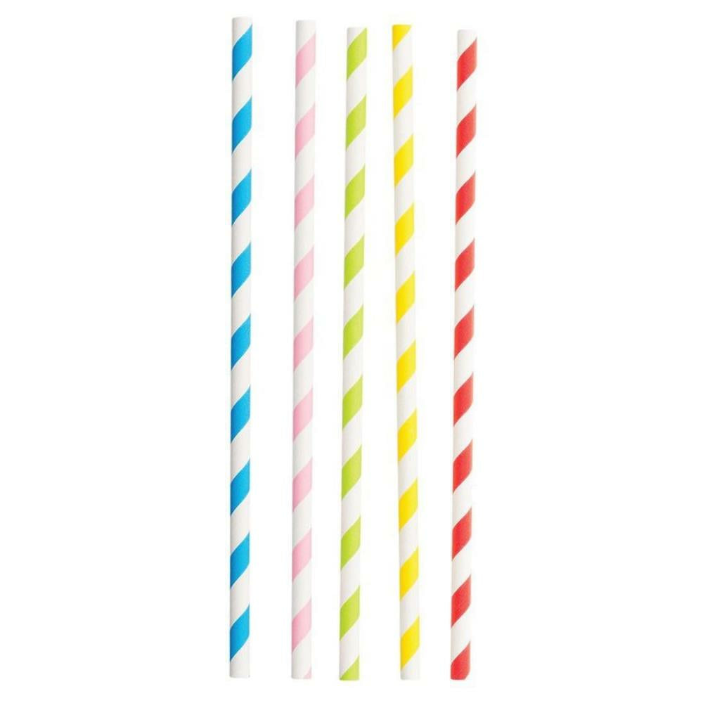 Pailles en papier de pierre, couleurs assorties