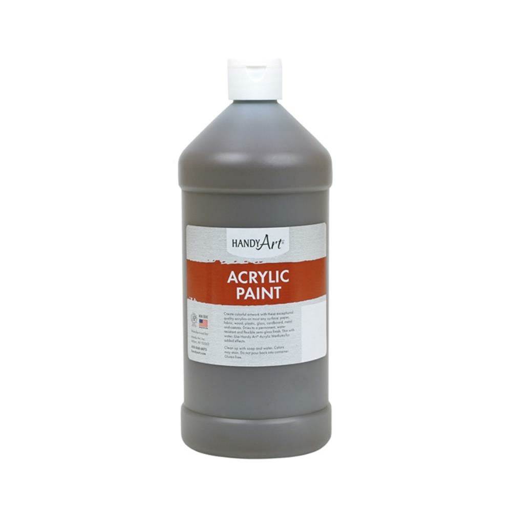 Handy Art Acrylic Paint, Burnt Umber, 946ml