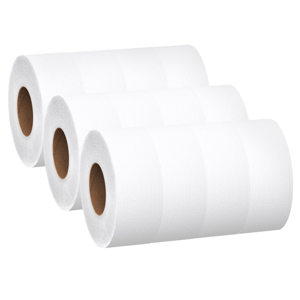 Scott Essential Jumbo Roll Toilet Paper - White - 1-Ply - 12 Pack