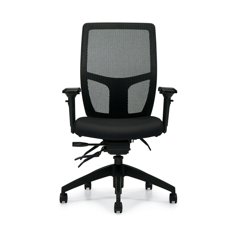 Fauteuil de bureau inclinable à dossier haut Global Mirage - Tissu Echo Terrace - Noir