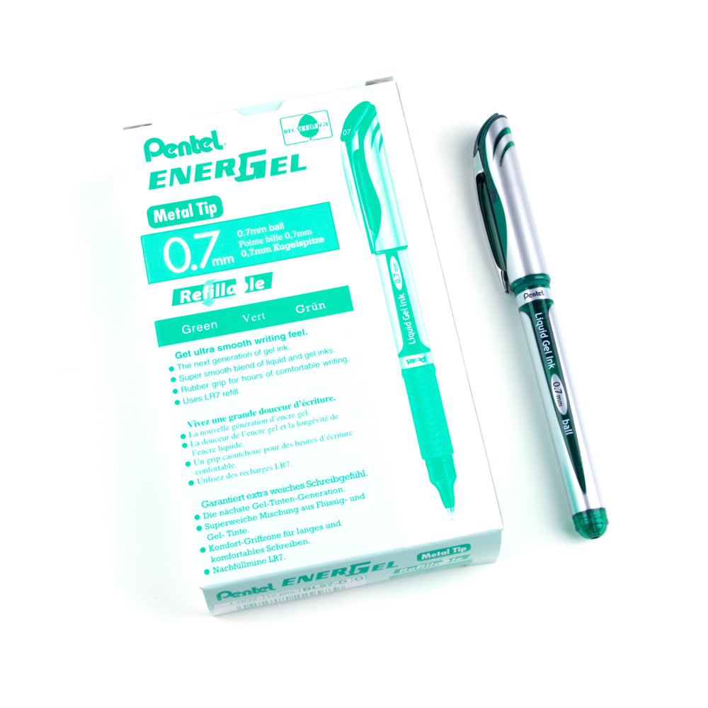 Pentel Energel Elite - 0.7mm - Green - 12 Pack
