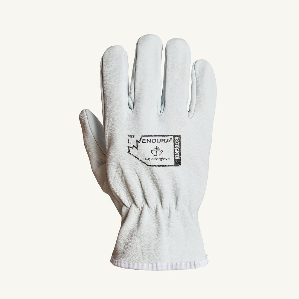 Endura Leather Driver's Gloves - White - Medium - 12 Pack