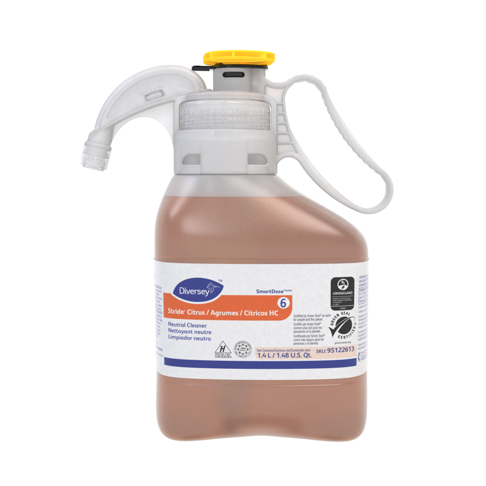 Diversey Smart Dose Stride Neutral Cleaner - Citrus Scent - 1.4L