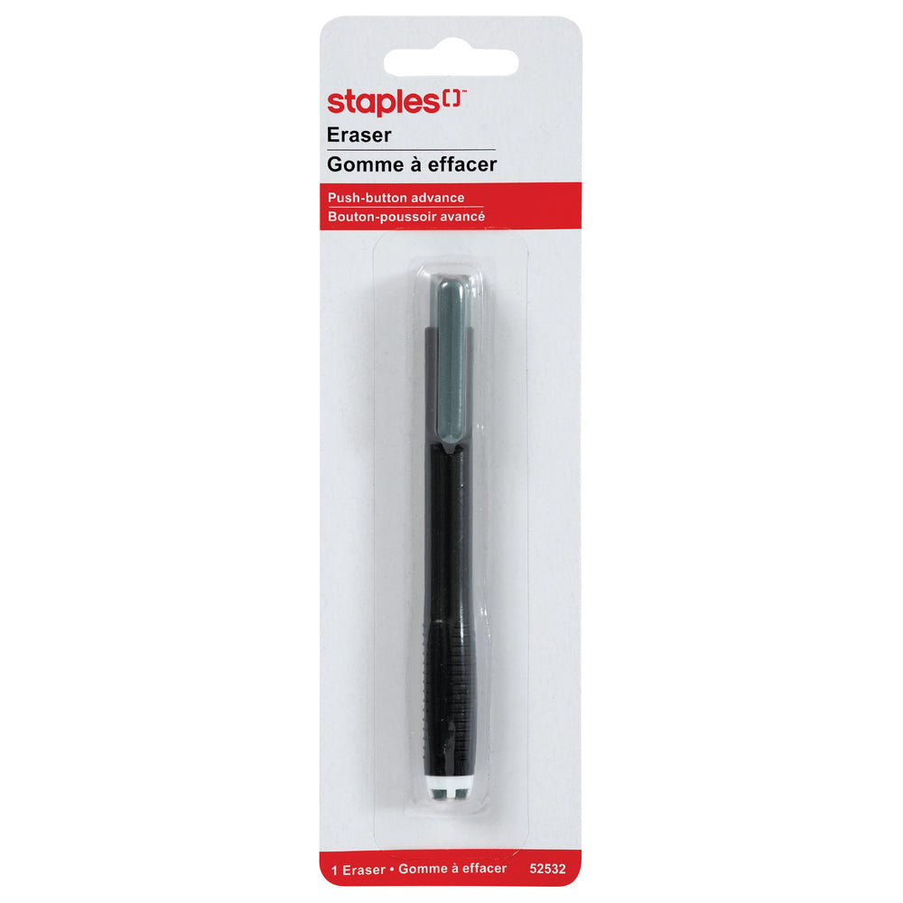 Gomme rétractable Staples - Couleurs assorties