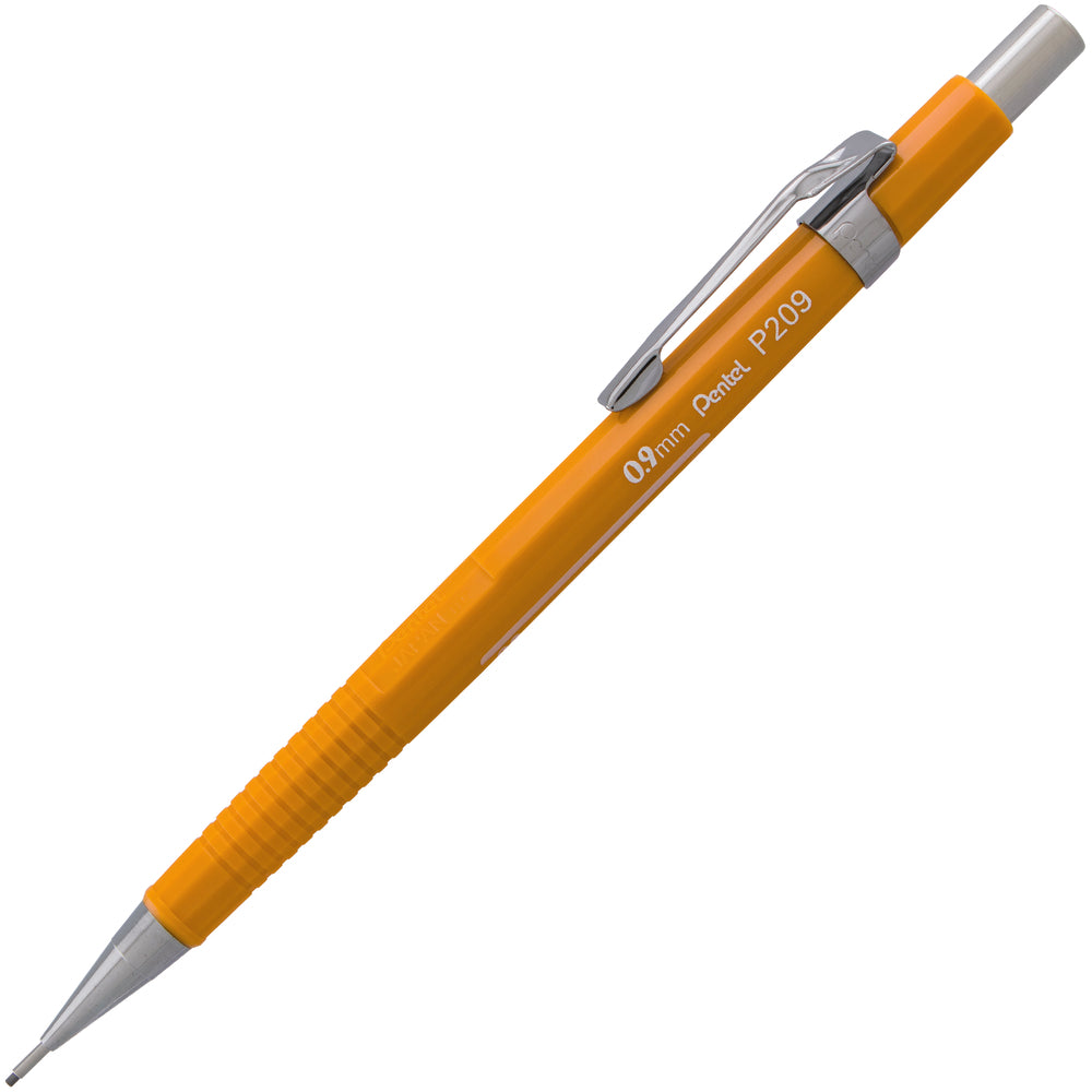 Crayons mécaniques automatiques Pentel - 0,9 mm - Corps jaune