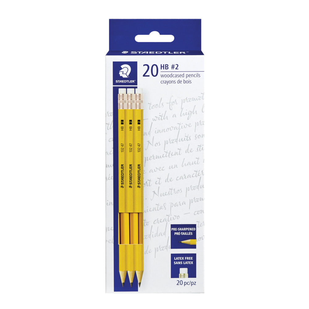Crayons Staedtler en bois n° 2 HB - Paquet de 20