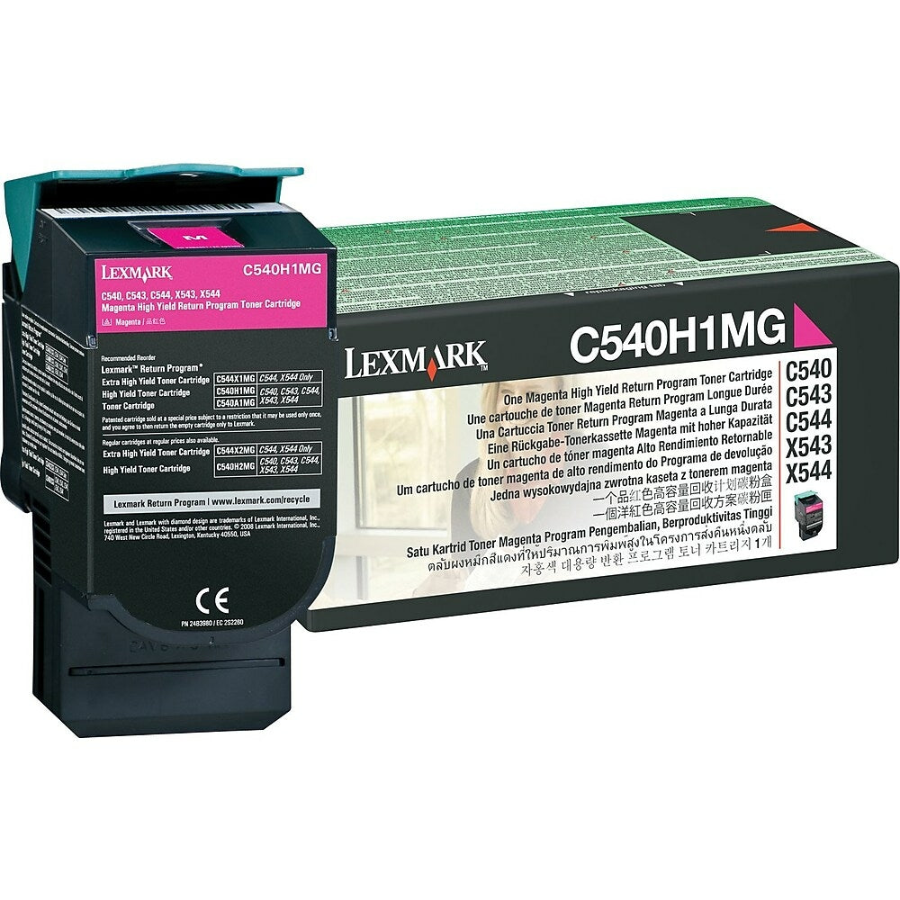 Lexmark C540H1MG Toner Cartridge - High Yield - Magenta