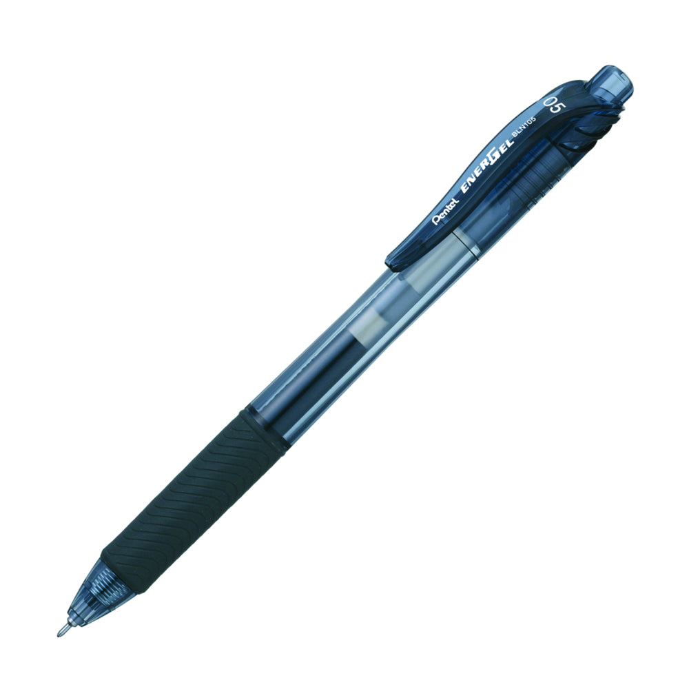 Stylo roller rétractable Pentel EnerGel-X - Pointe aiguille de 0,5 mm - Encre noire - Lot de 12