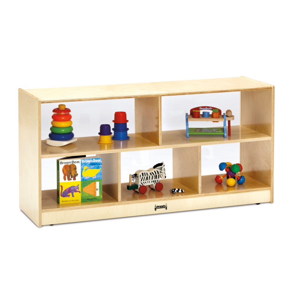 Meuble de rangement mobile simple Jonti-Craft pour tout-petits - Dos transparent