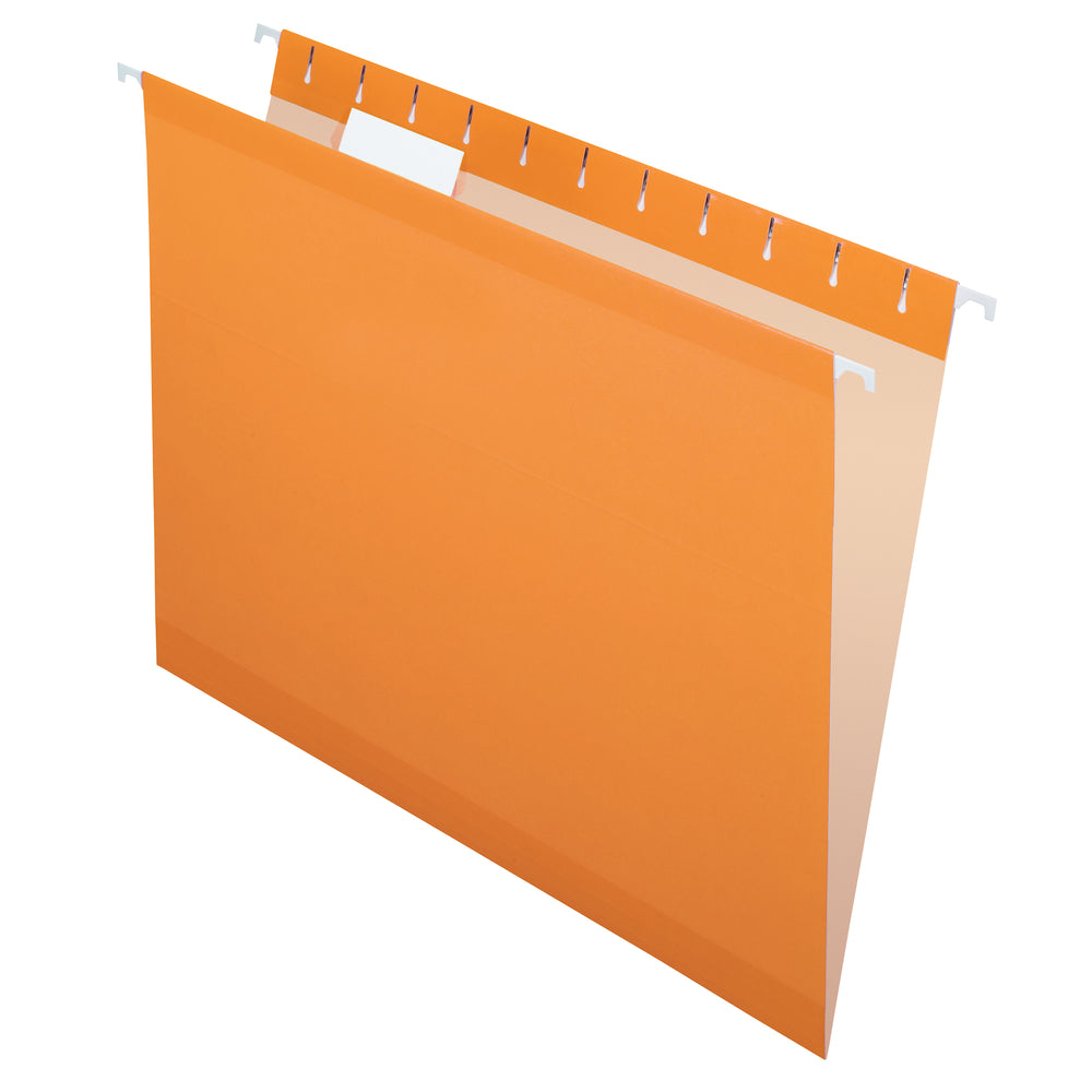 Chemises suspendues Pendaflex Reversaflex Premium, couleur orange, format lettre, paquet de 25