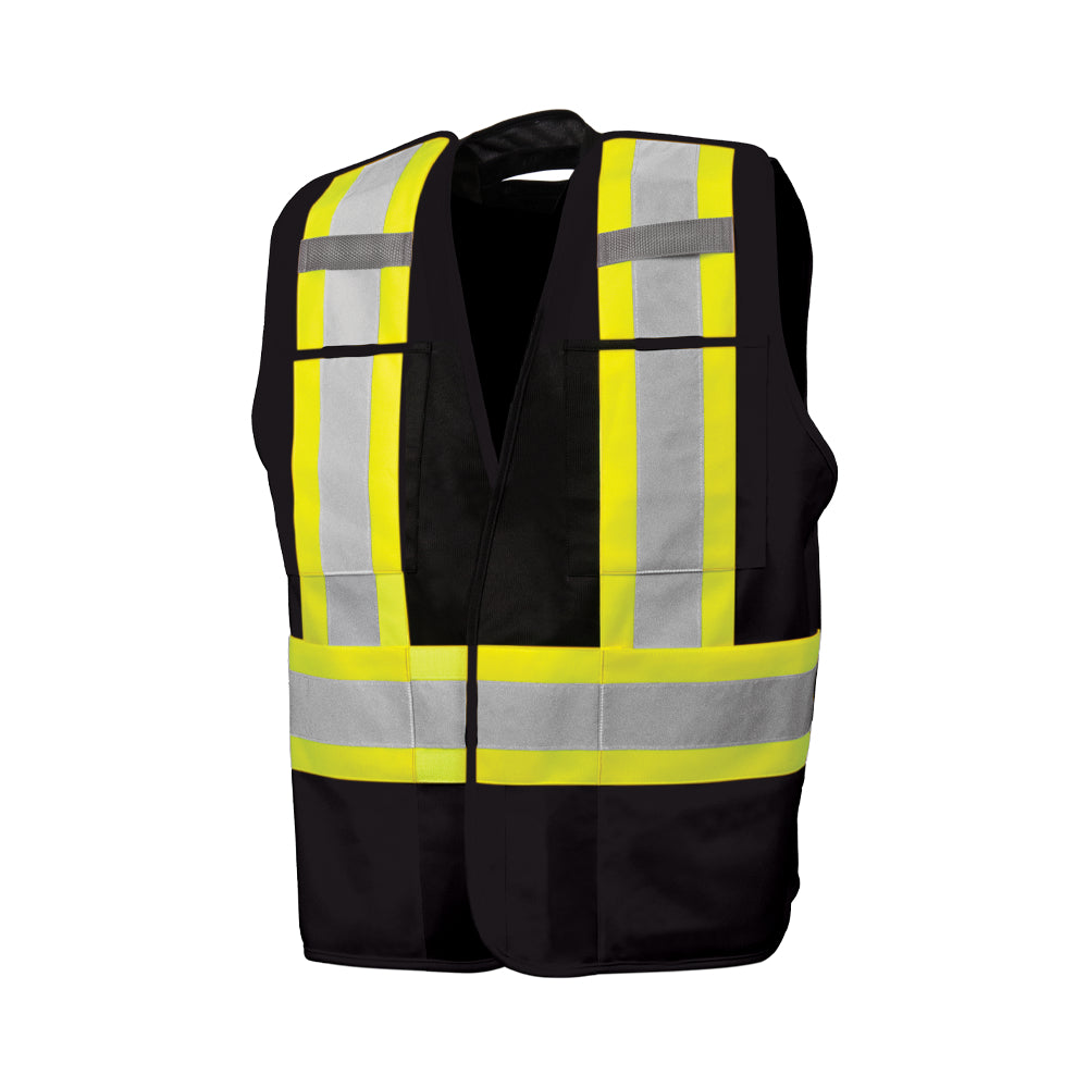 Gilet de sécurité Wasip 5 points Tearaway Solid - 4XL/5XL - Noir