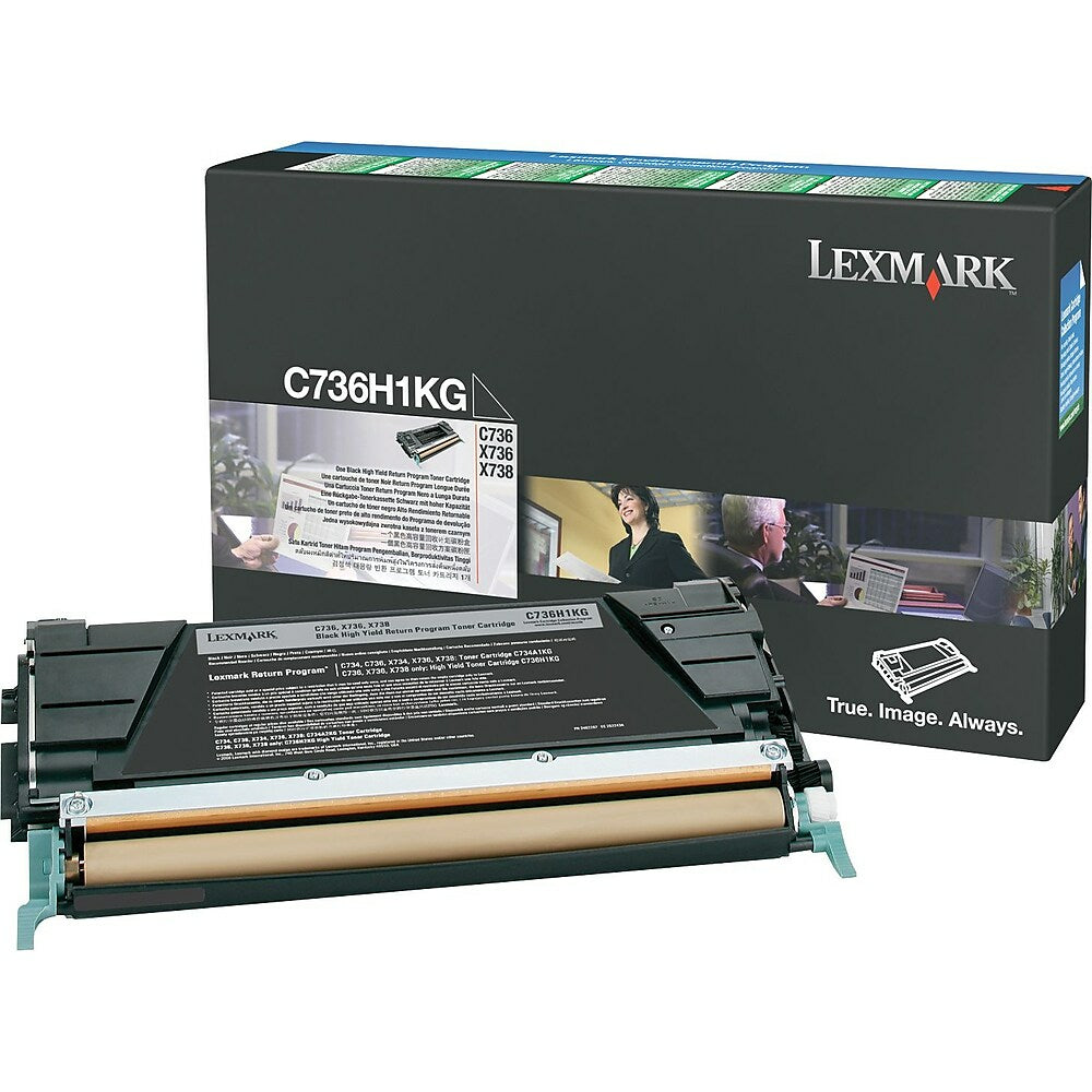 Cartouche de toner noir Lexmark C736H1KG – Haut rendement – Programme de retour (C736H1KG)