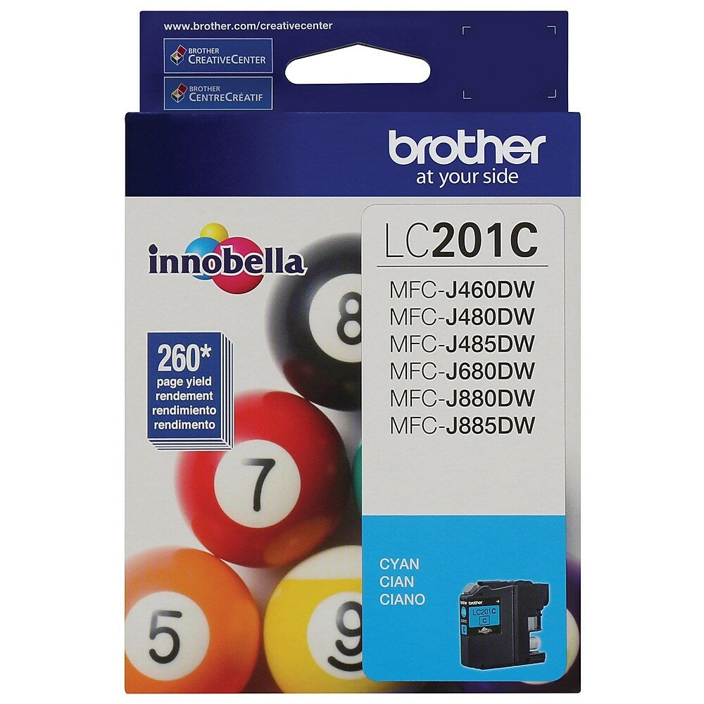 Brother LC201 High Yield Ink Cartridge, Cyan (LC201CS)